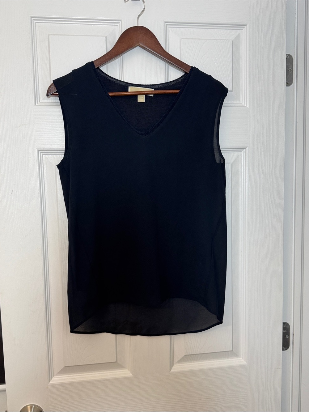 Michael Kors Black V-Neck Sleeveless Camisole